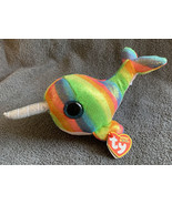 2018 Ty Beanie Boos NORI the Narwhal 6&quot; MWMTs NEW Rainbow Foil Look Jan ... - £5.53 GBP