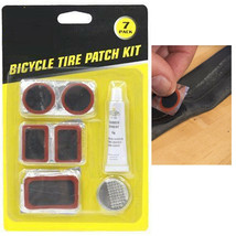 7 Pcs Bicycle Bike Flat Tire Repair Kit Cycling Patch Rubber Glue Set Fix Tool - £15.81 GBP