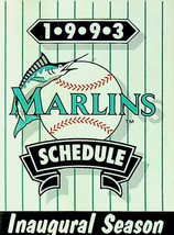 Florida Marlins Inaugural Season Baseball Schedule (1993) Pocket Size - Vintage - £3.13 GBP