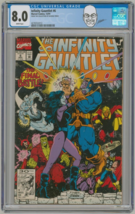 George Perez Collection Copy ~ CGC 8.0 Infinity Gauntlet #6 Thanos Avengers Hulk - £77.97 GBP