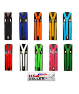 Boys Girls Kids Child Children Clip on Y Back Elastic Suspenders Kid Sus... - €6,59 EUR