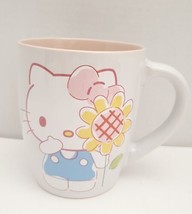 Hello Kitty Hello Sunshine Ceramic Mug Spring Summer White Pink - $14.84