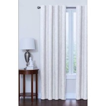 Blackout curtain panel 63&quot; x 50&quot; ivory white heavy rod pocket back tab t... - £27.89 GBP