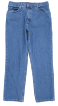 Saddlebred Men&#39;s Jeans 34x31 Straight Leg Medium Blue 100% Cotton Classi... - $10.89