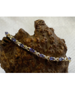 14K Yellow Gold Diamond Bracelet 9.92g Fine Jewelry 7.25&quot; Marquise Stone... - £614.69 GBP
