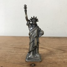 Vtg Statue Of Liberty Pewter Brass Metal Mini Small Travel Souvenir Figu... - $18.80