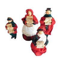 Holly Tree Christmas Carollers Figures Set of 4 in Box Vintage - $23.75