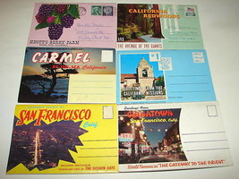 6 1960s California Souvenir Postcard Folder Photo Sets - £13.43 GBP