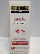New Gold Bond Ultimate Diabetics Dry Skin Relief Foot Cream 3.4 Oz Tube NIB - £3.90 GBP