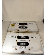 Pair Of Universel Gas Pump Face Plates Porcelain Vintage Universal Set - $85.00