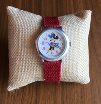 Minnie Mouse Lorus Watch With Red Cloth Band Disney Watch - $20.00