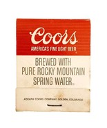 Coors Beer Vintage Matchbook Rocky Mountains Colorado Matches Unstruck E19C - $27.32 CAD