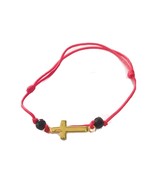 Adjustable Bracelet Red Cord Metal Jesus Cross Pulsera Roja Azabache Cru... - $17.49 CAD