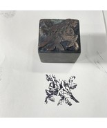 vintage letter press printing block floweds all metal 1” x 1” - €15,33 EUR