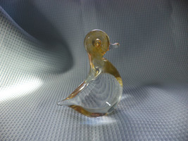 Stunning Yellow Glass Duckling Paperweight Possibly Wedgwood - $12.40