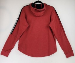Adidas Hoodie Mens Medium Red Striped Logo Fleece Postgame Distressed Pu... - $31.67