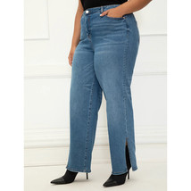 ELOQUII Elements Women s Plus Size Straight Leg Jean With Slit - Size 18 - £19.51 GBP