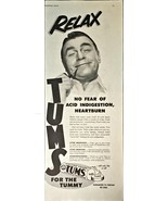 TUMS For the Tummy No Fear Acid Indigestion Heartburn 1953 Vintage Print Ad - $8.60