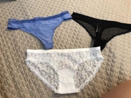 Bnwts Victoria&#39;s Secret Pink Thong&#39;s Thong Small Underwear Lot Of 3 - £15.87 GBP