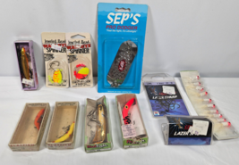 Vintage Fishing Lot Flatfish Lure Sep's Pro Dodger Walleye Spinner Hooks... - $17.81