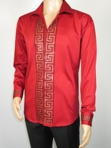 Men CEREMONIA Turkey Shirt 100% Cotton Fancy Rhine Stones #TSV 28 Slim Fit image 13