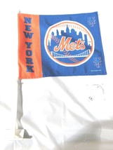 MLB New York Mets Logo Blue Car Window Flag by Fremont Die - $19.99