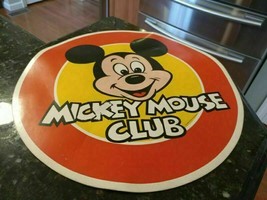 VTG 1950&#39;s DISNEY MICKEY MOUSE CLUB VINYL 15&quot; CHILD&#39;S SIT UPON MAT FLOOR... - $79.19