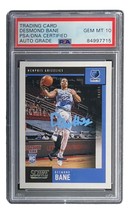 Desmond Bane Signed 2020 Panini Score #615 Rookie Card PSA/DNA Gem MT 10 - £151.16 GBP