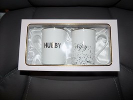 Couple Mug Set - Hubby &amp; Wifey 10 fl oz (296 ml) NEW - £20.69 GBP