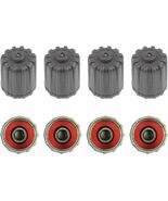 8 Pack Plastic Tire Valve Stem Caps for Tesla OEM Valves with Rubber Gray - $6.80