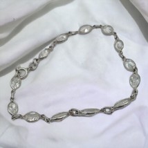 Stamped 925 crystal bracelet.  Has slight magnetic pull could be rhodium... - $460.94 MXN