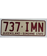 Vintage Australia Queensland License Plate &quot;Sunshine State&quot; 737 IMN - £31.48 GBP