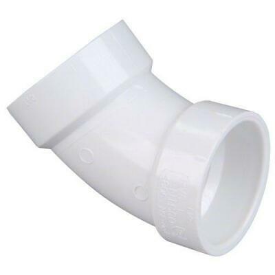 Nibco 4 in. PVC DWV 45-Degree Hub X Hub Elbow Fitting, White - $15.00