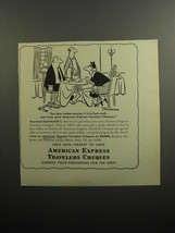 1951 American Express Travelers Cheques Advertisement - cartoon by Tom Henderson - £14.77 GBP