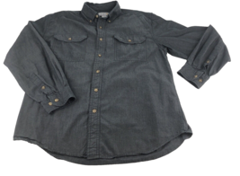 Carhartt Men&#39;s Chambray Shirt Size Large Relaxed Fit Gray S202 BKC Long Sleeve - £15.18 GBP
