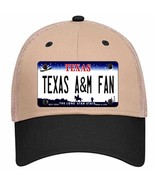 Texas A&amp;M Fan Novelty Khaki Mesh License Plate Hat - £23.17 GBP