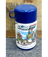 Vintage GI Joe Plastic Aladdin Thermos 1986 Hasbro Blue Cup Complete NO ... - £15.73 GBP