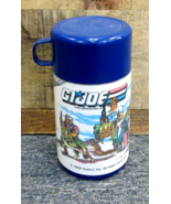 Vintage GI Joe Plastic Aladdin Thermos 1986 Hasbro Blue Cup Complete NO ... - £15.78 GBP