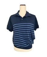 Polo by Ralph Lauren striped blouson shirt size large Woman Pina Cotton - $32.71