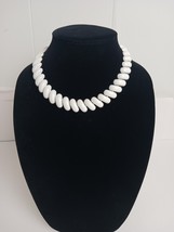 Vintage Napier White Statement Choker Necklace Signed 16&quot; - $336.76 MXN