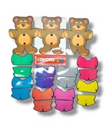 Vintage Montessori Baby Learning Game Bear Dressing Colors Motor Skills C22 - £10.17 GBP