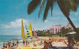 Waikiki Beach Royal Hawaiian Hotel Hawaii HI 1960 Postcard C42 - £2.38 GBP