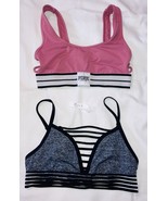 Victoria&#39;s Secret PINK  Sz XS Strappy Black, PINK Laced Sides Pinkish Se... - $30.01 CAD
