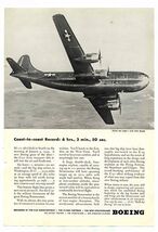 Boeing 1940's Magazine Ad C-97 Stratocruiser - $17.82