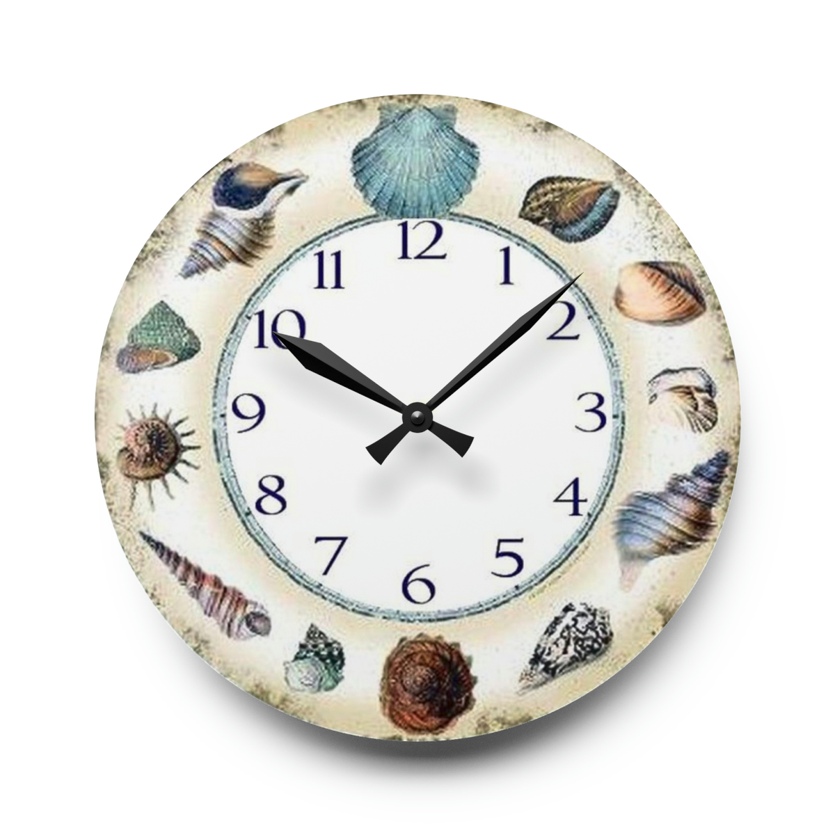 Custom made silent battery operated quartz 10.75" acrylic round wall clock #131 - $36.00