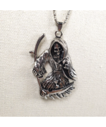 Betsey Johnson Gothic Grim Reaper Pendant 26&quot; Necklace - $19.46