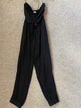 Le Lis Collection Woman’s Black Romper Spaghetti Strap Size Medium - £25.17 GBP