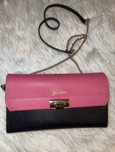  Guido Banini  wallet on chain black PINK GENUINE LEATHER NEW - £95.97 GBP