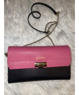 Guido Banini  wallet on chain black PINK GENUINE LEATHER NEW - $78.60 CAD