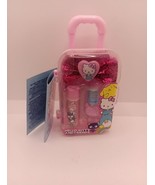 Hello Kitty &amp; Friends Cosmetic Set Lip Balm Nail Polish Pink glitter Hai... - £11.77 GBP